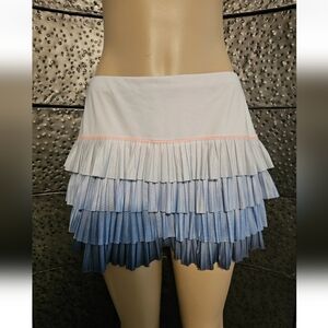 Lucky in Love Celestial Geo Pleated Pickleball Tennis Skirt Blue Bell